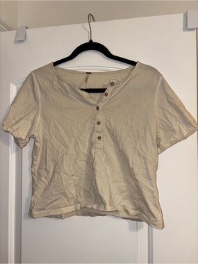 Women's Short-Sleeve Free People Top in Beige
